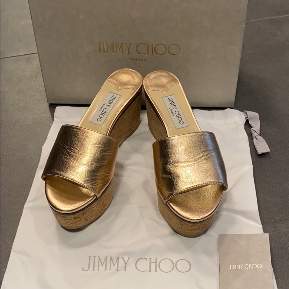 Jimmy Choo DeeDee sandal size 37 1/2 Tea Rose